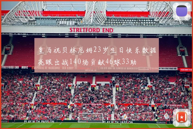 皇马祝贝林厄姆23岁生日快乐数据亮眼出战140场贡献46球33助
